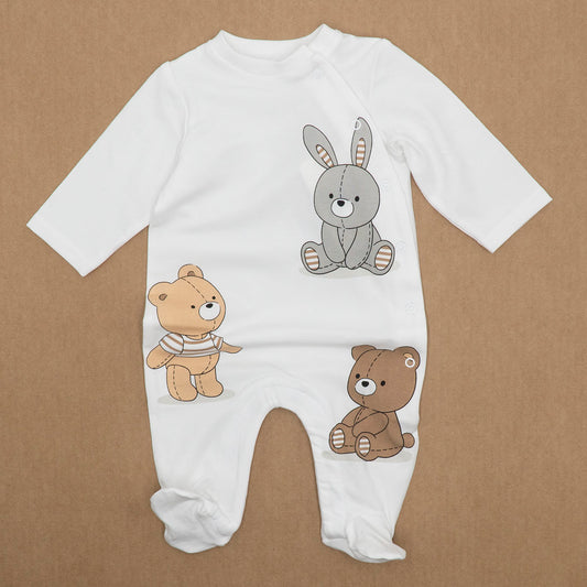 Tutina in cotone con orsetto e coniglietto MAYORAL