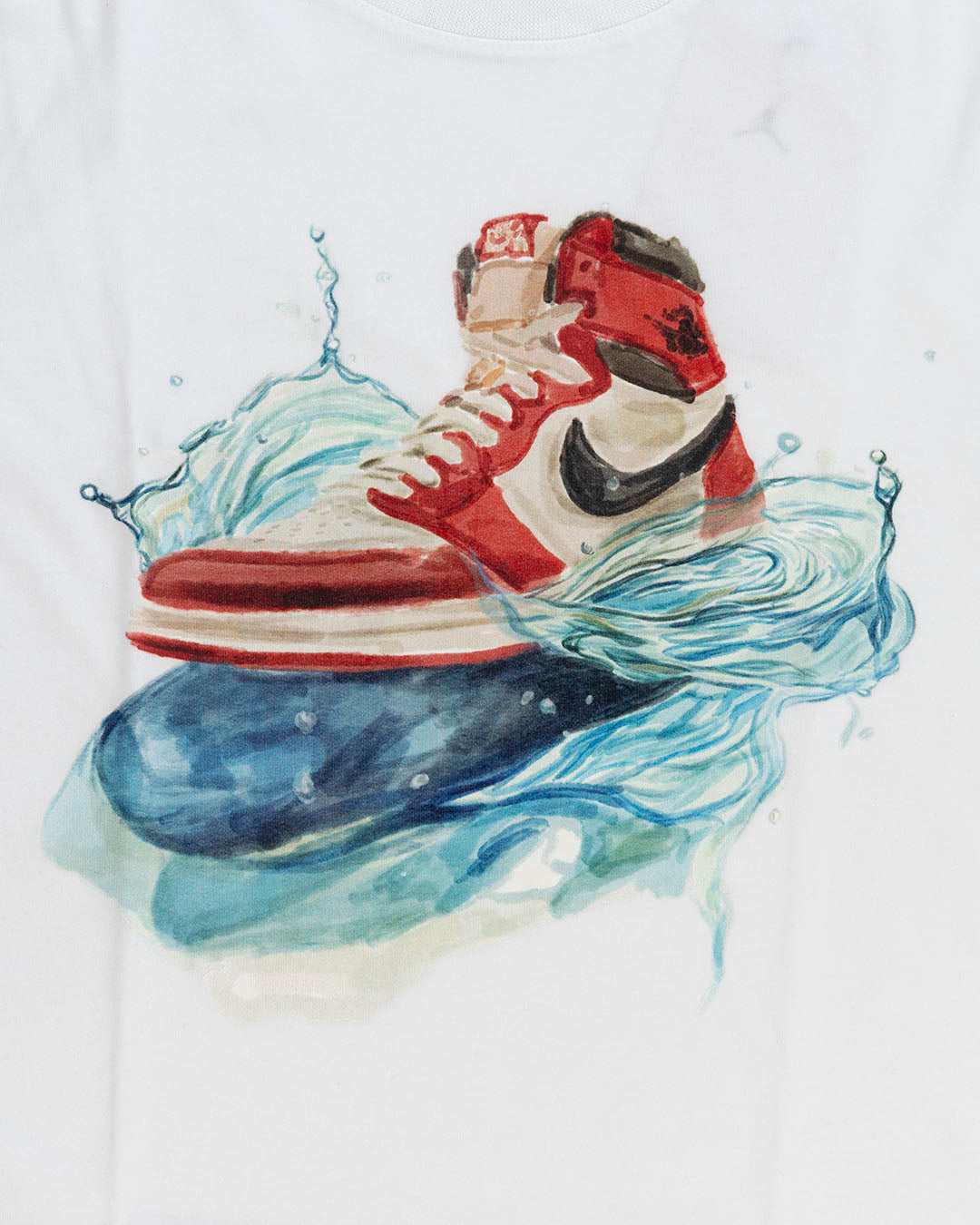 T-shirt con scarpa pennellata JORDAN
