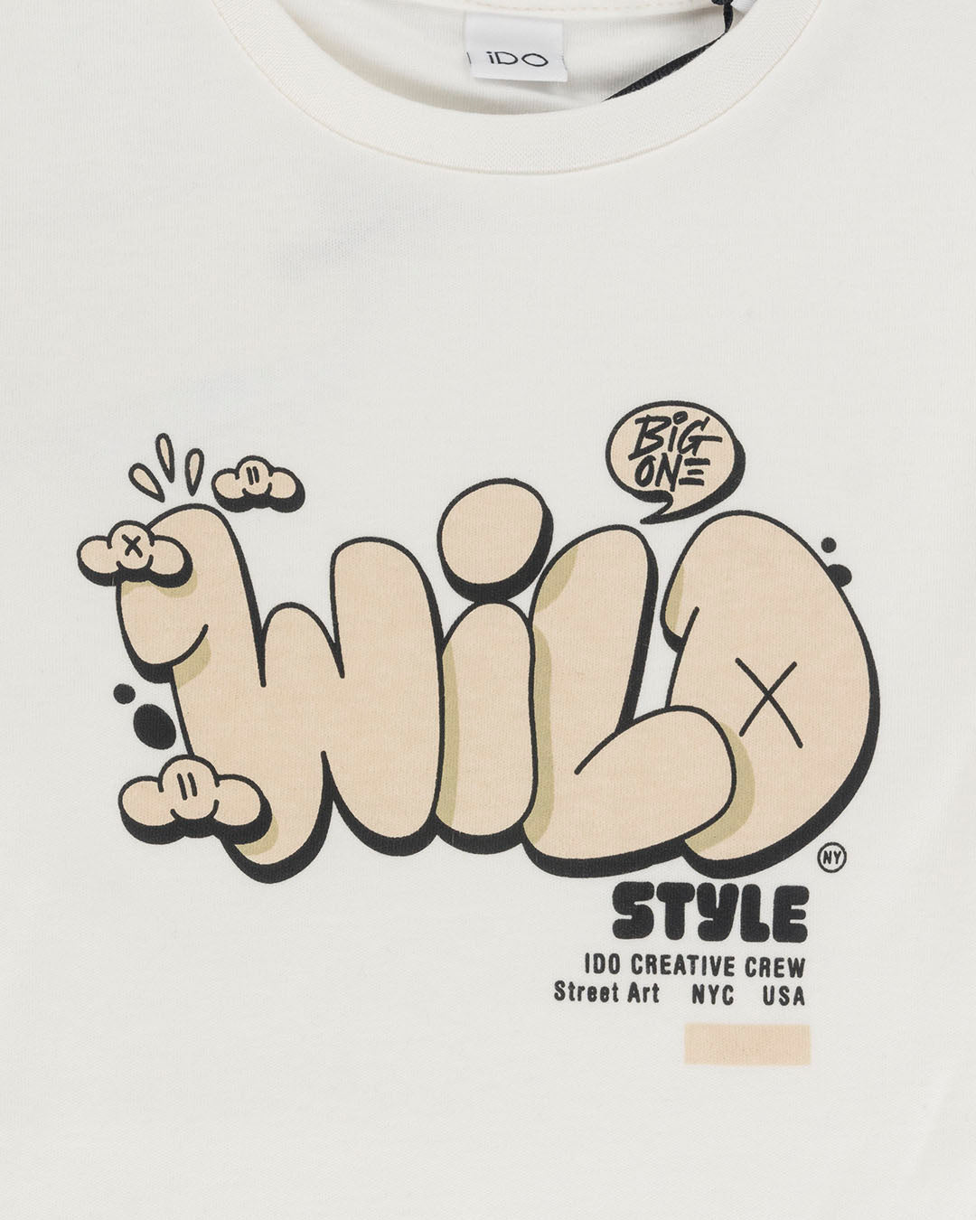 T-shirt manica lunga con scritta Wild style I DO