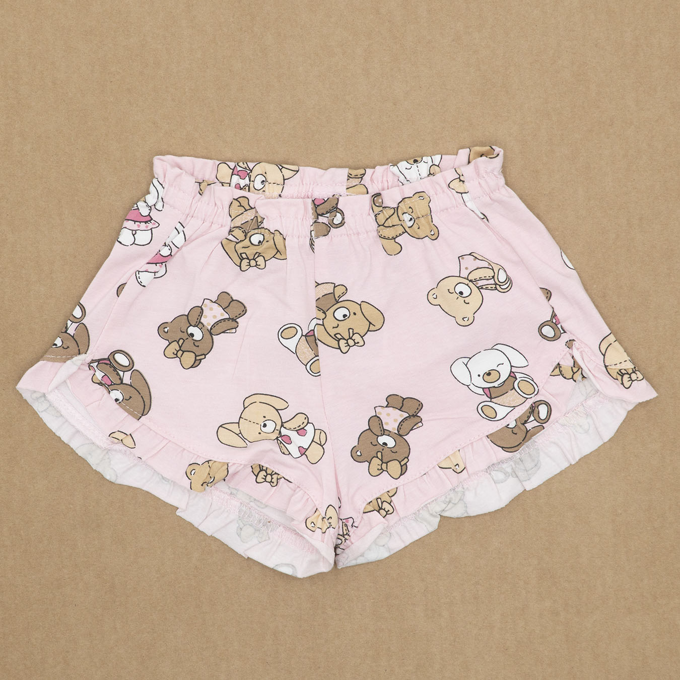 Completo 2 pz. con short stampa animaletti MAYORA