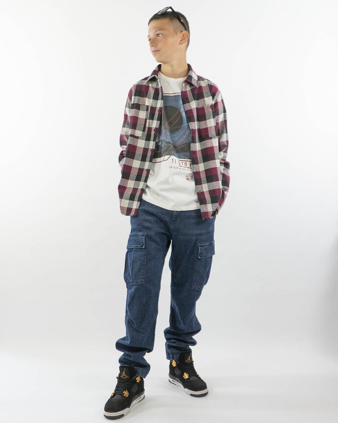 Camicia in cotone a quadri