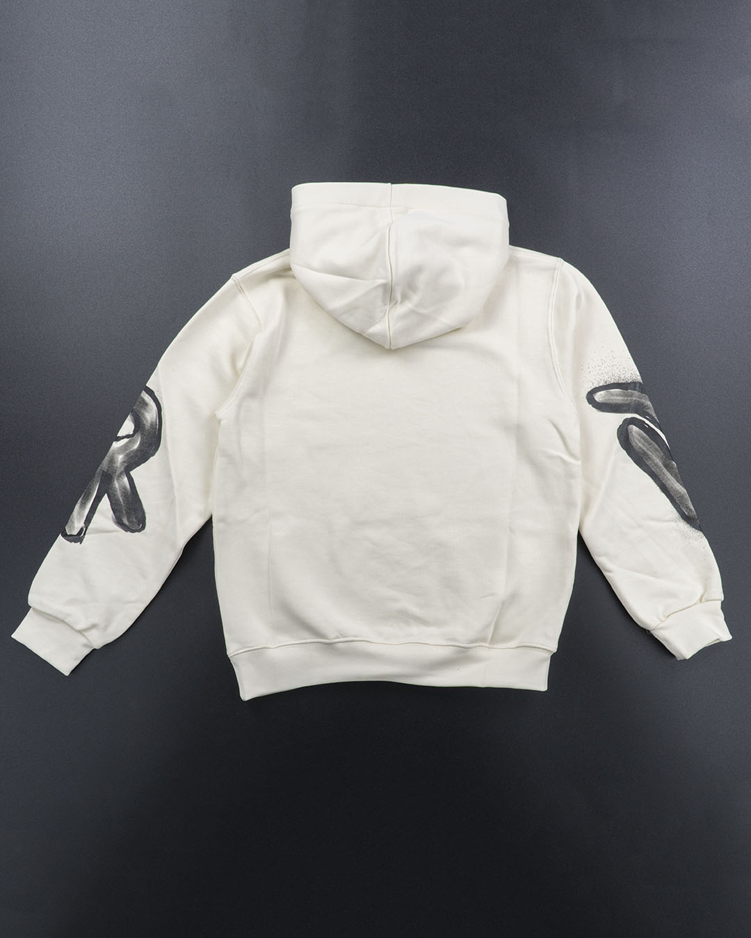 Felpa con cappuccio e scritta frontale DISCLAIMER