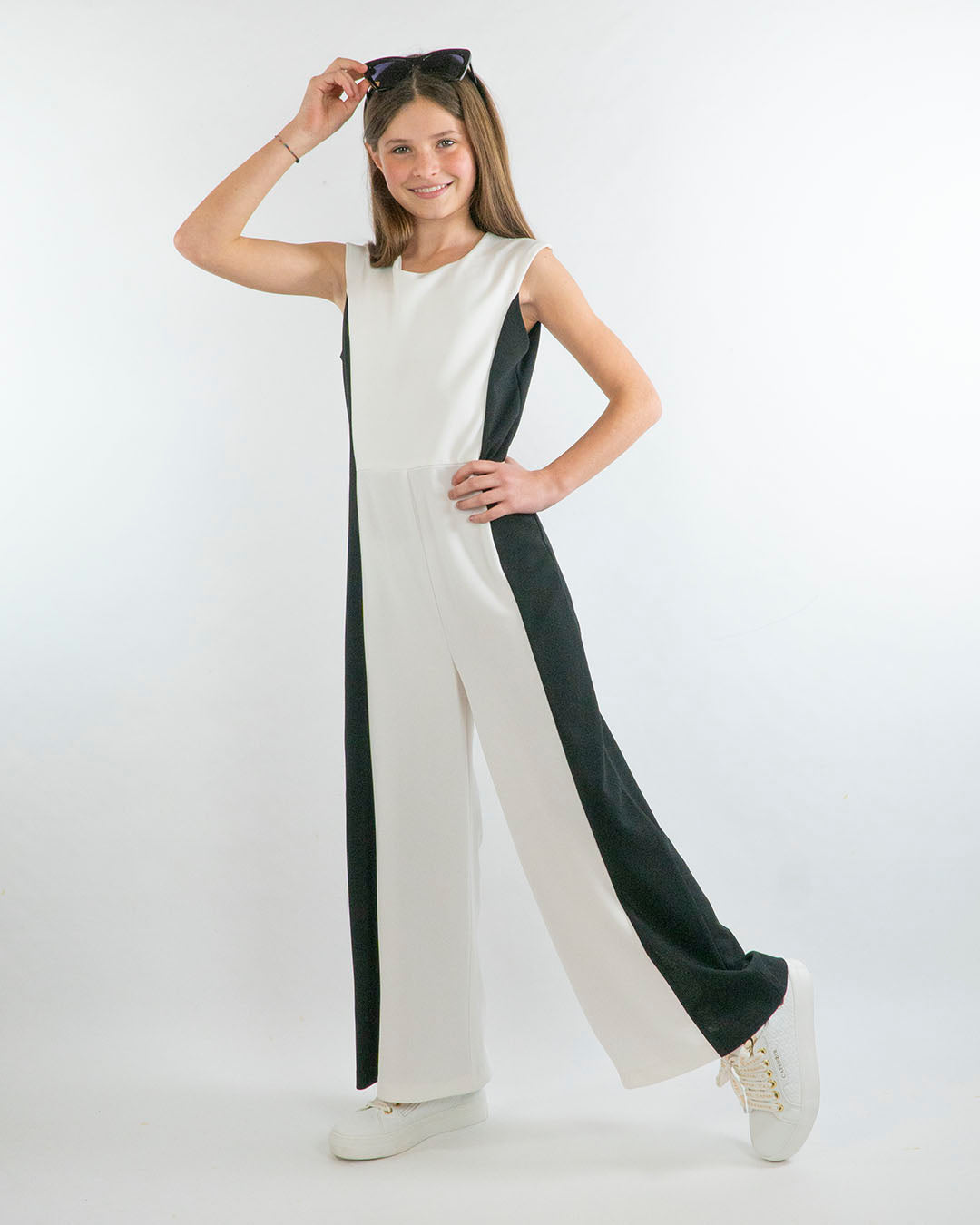 Tuta con banda laterale a contrasto ELSY