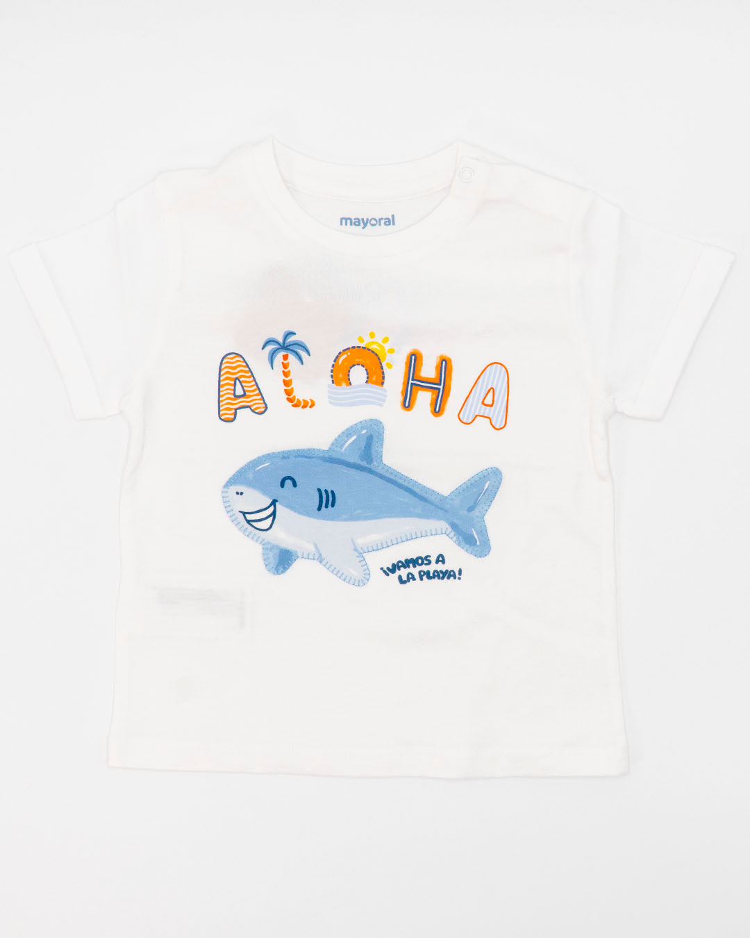T-shirt manica corta con balena ricamata MAYORAL