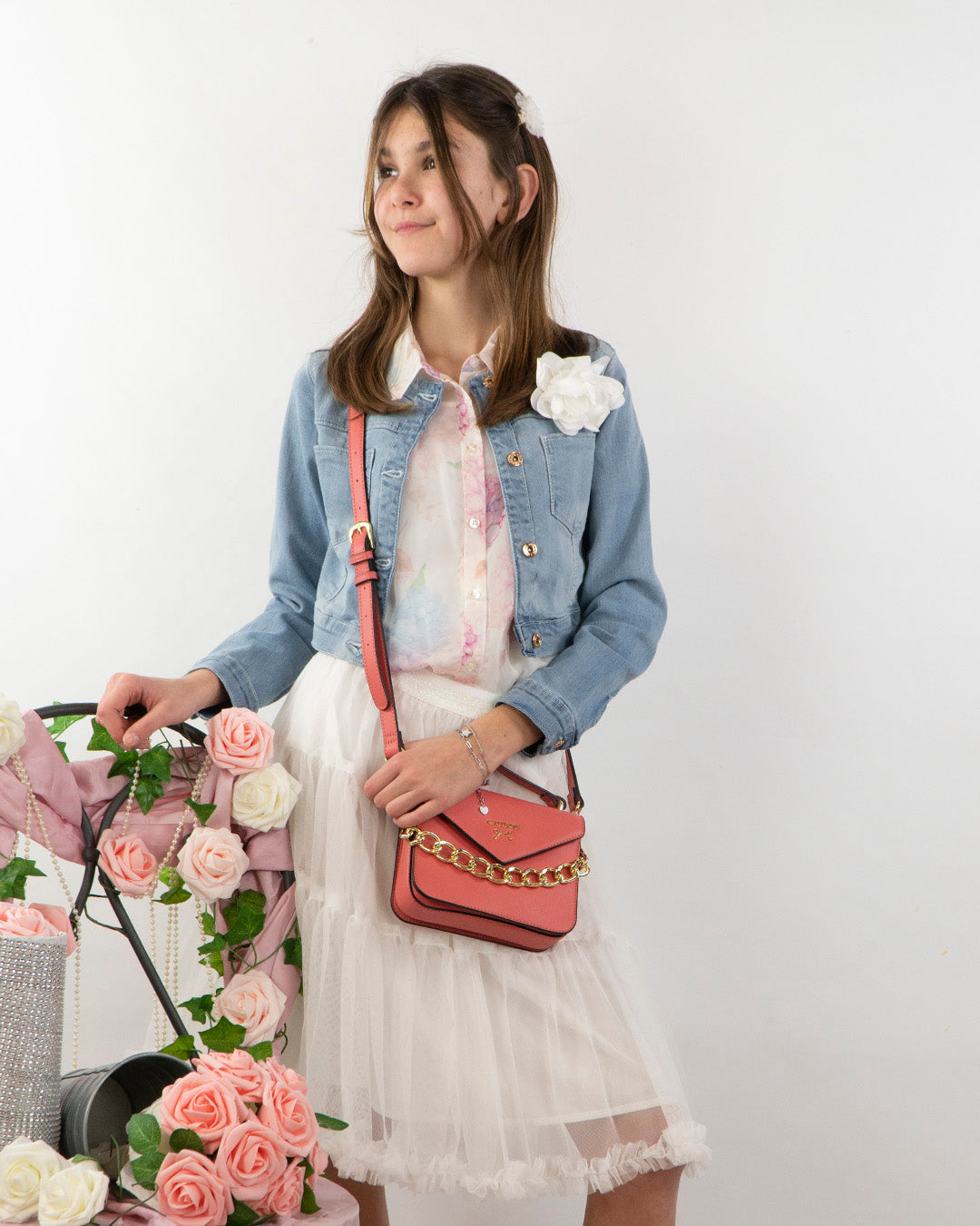 Gonna in tulle con cintura elastica