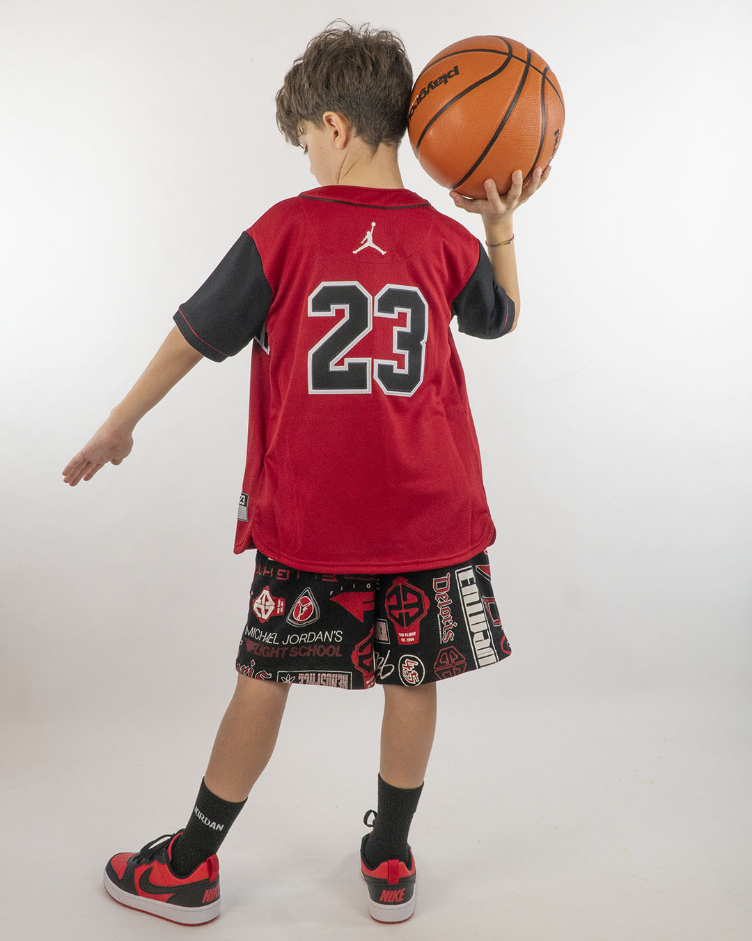 Camicia in tessuto tecnico con bottoni Jordan