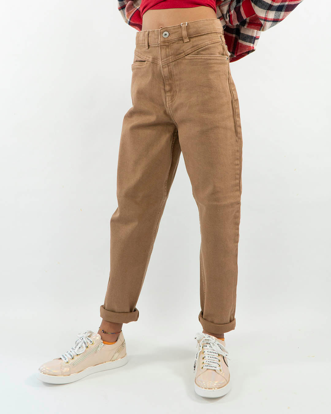 Pantalone in cotone elasticizzato