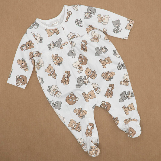 Tutina in cotone con stampa orsetti MAYORAL