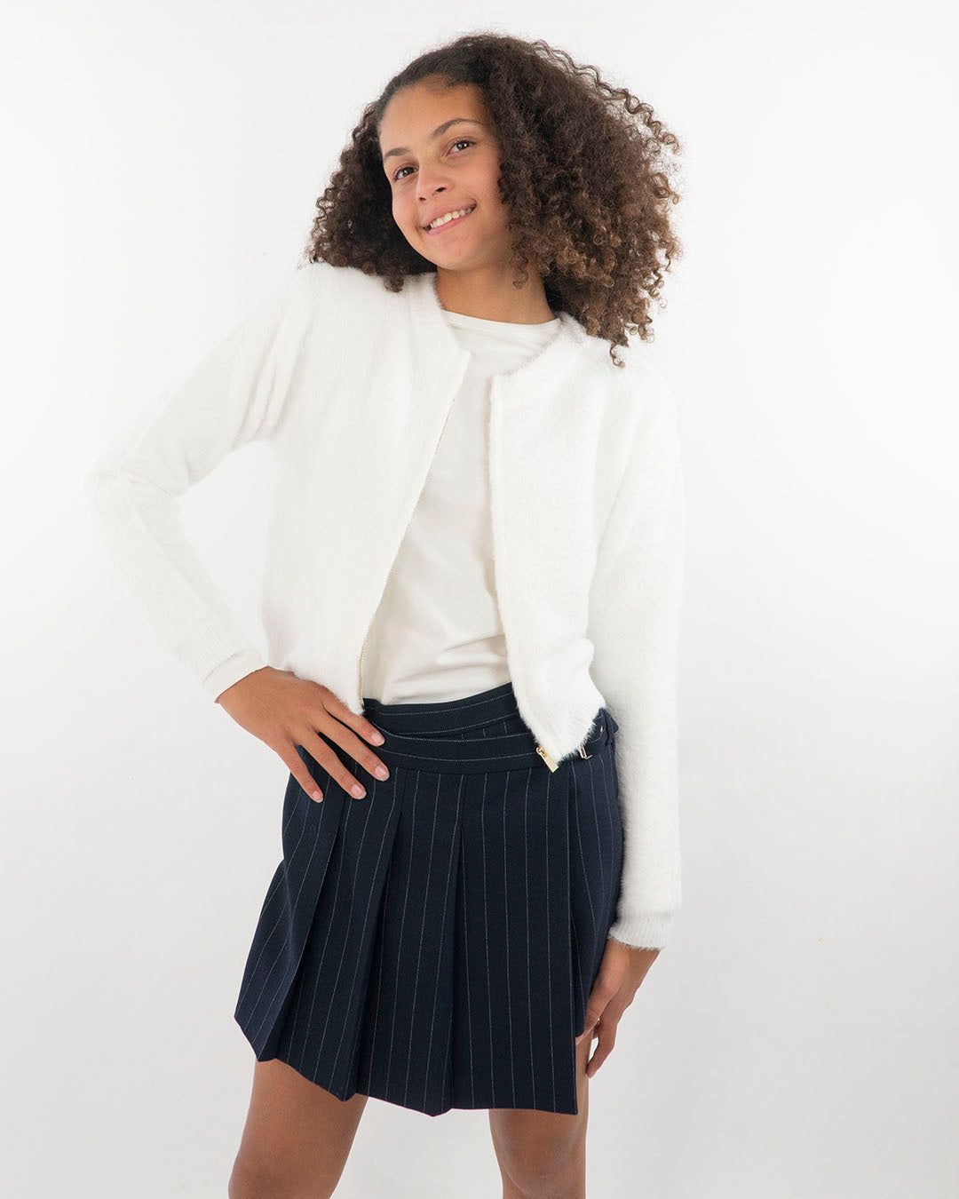 Cardigan soffice girocollo con zip KOCCA