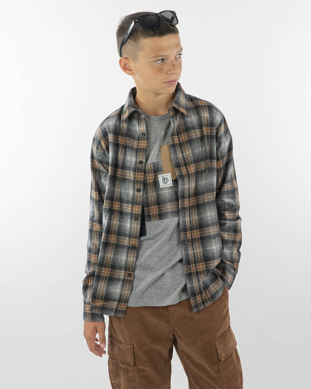 Camicia felpata a quadri PLEASE