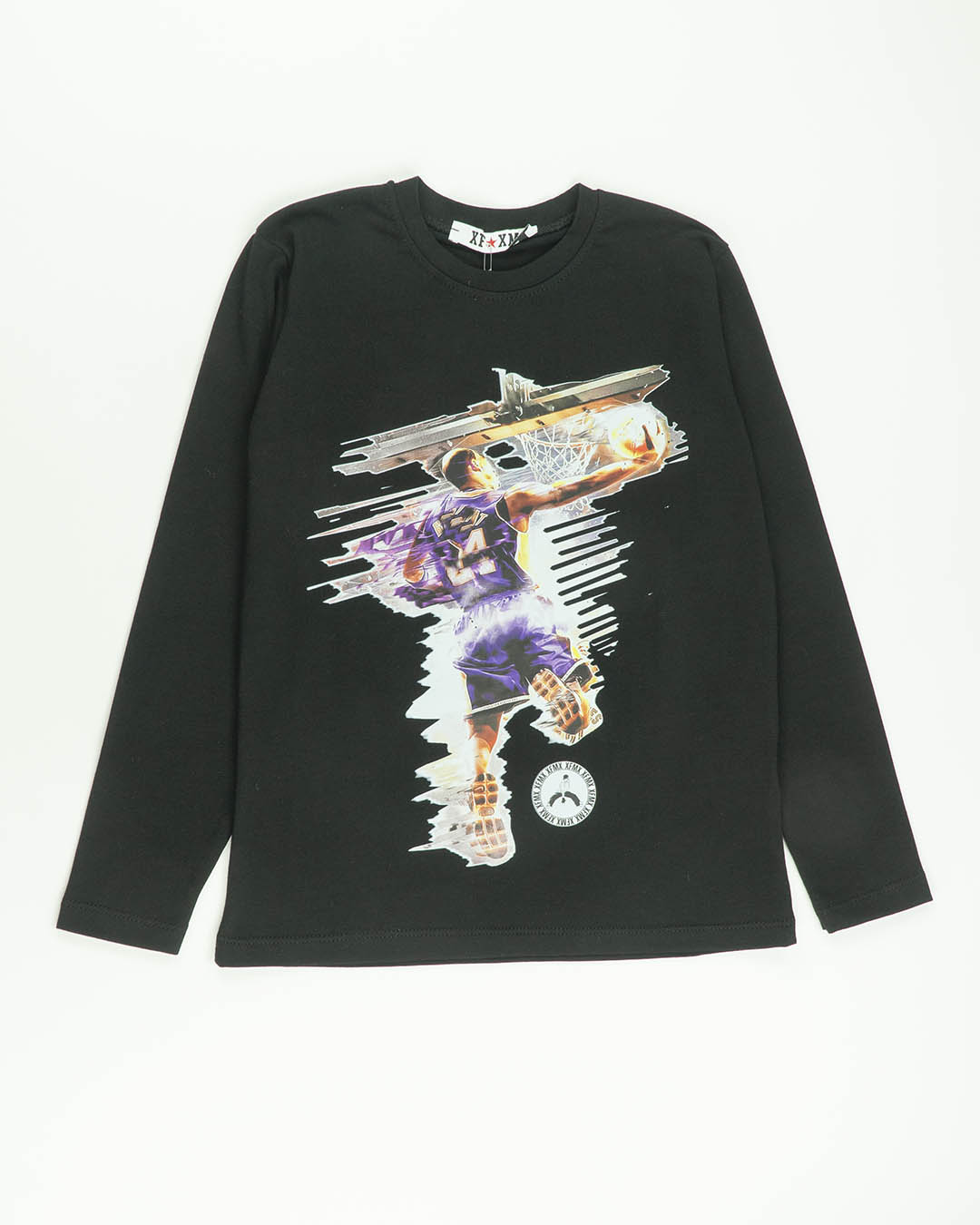 T-shirt manica lunga con cestista FKM
