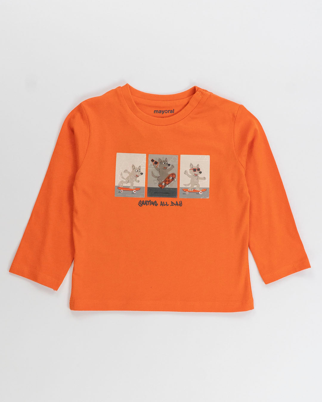 T-shirt manica lunga con cagnolino skater MAYORAL