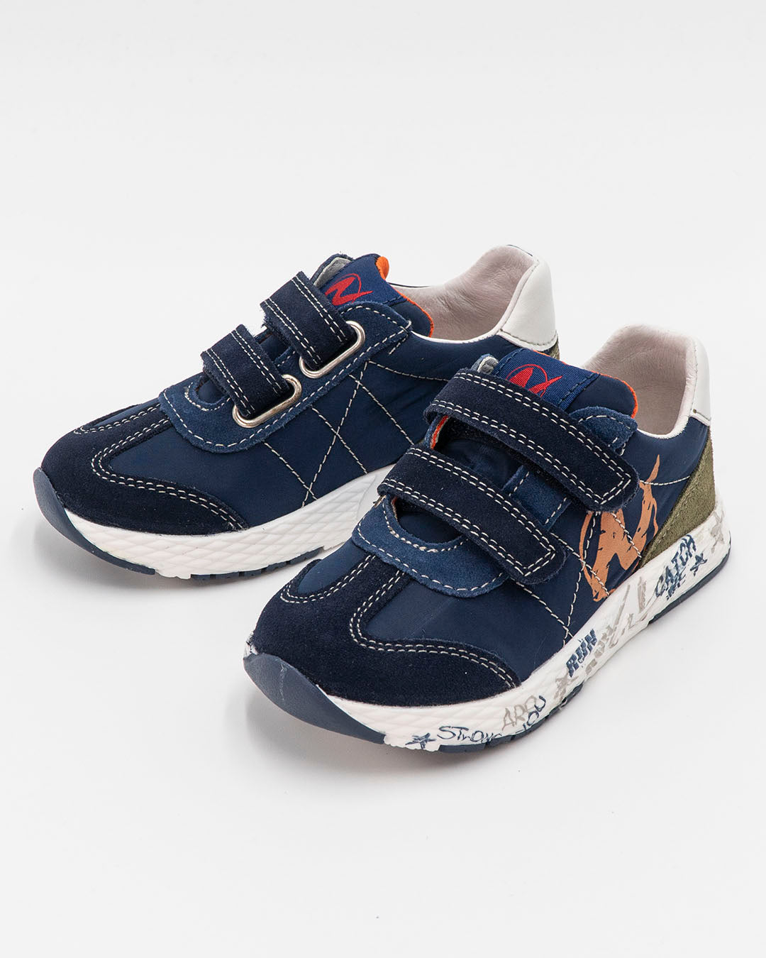 Scarpe in pelle e tessuto con strappi NATURINO