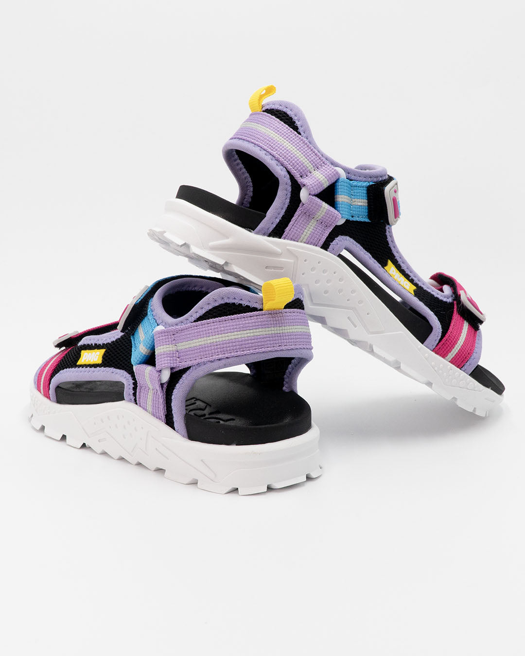Sandalo multicolor con strappi