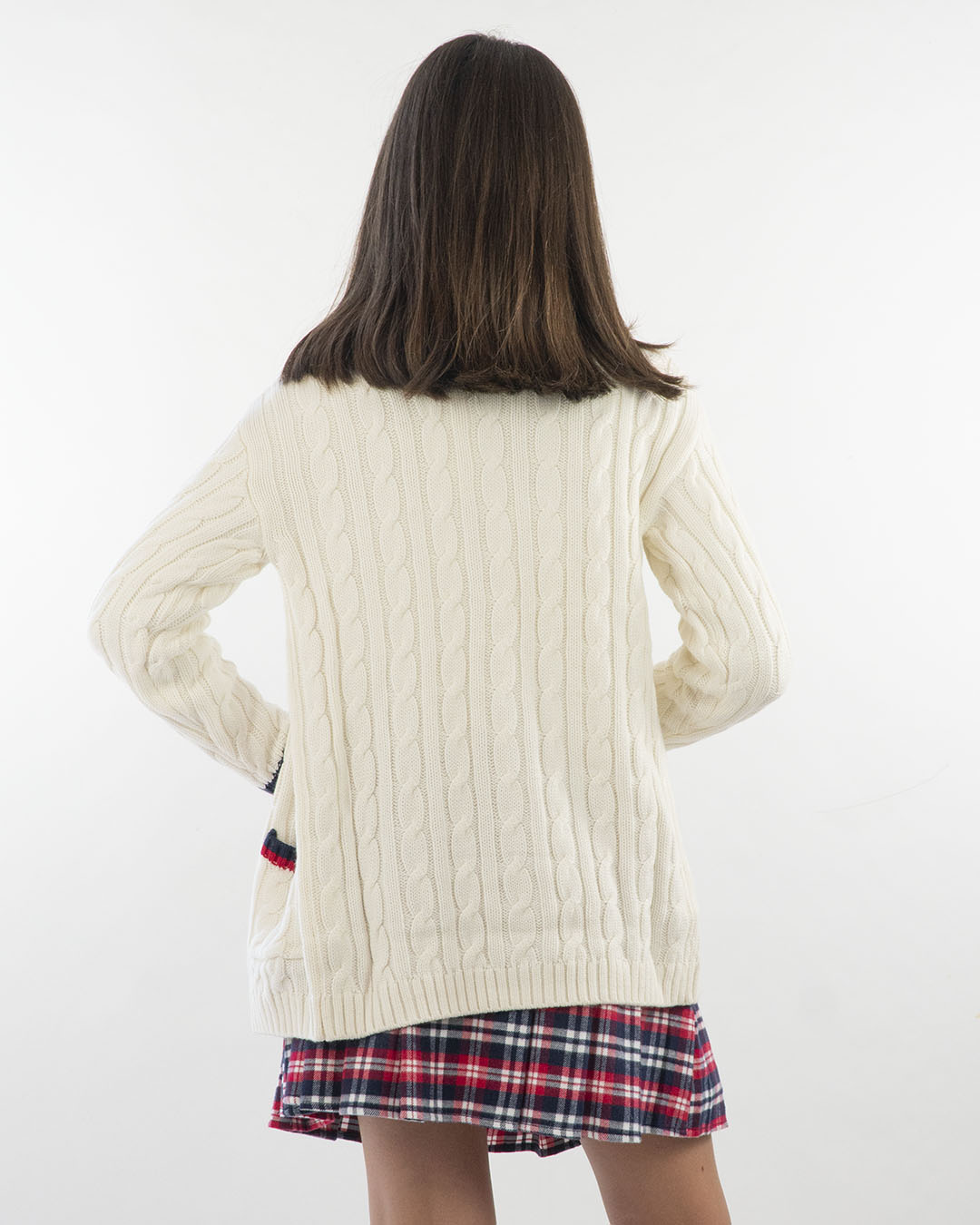 Cardigan lungo a trecce stile college I DO