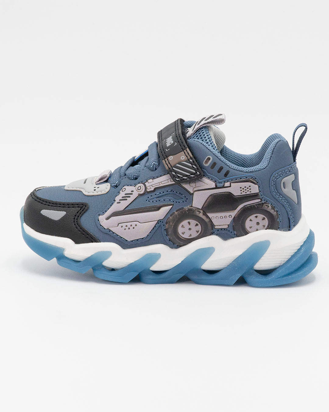 Scarpe ecopelle con luci e ruspa PRIMIGI