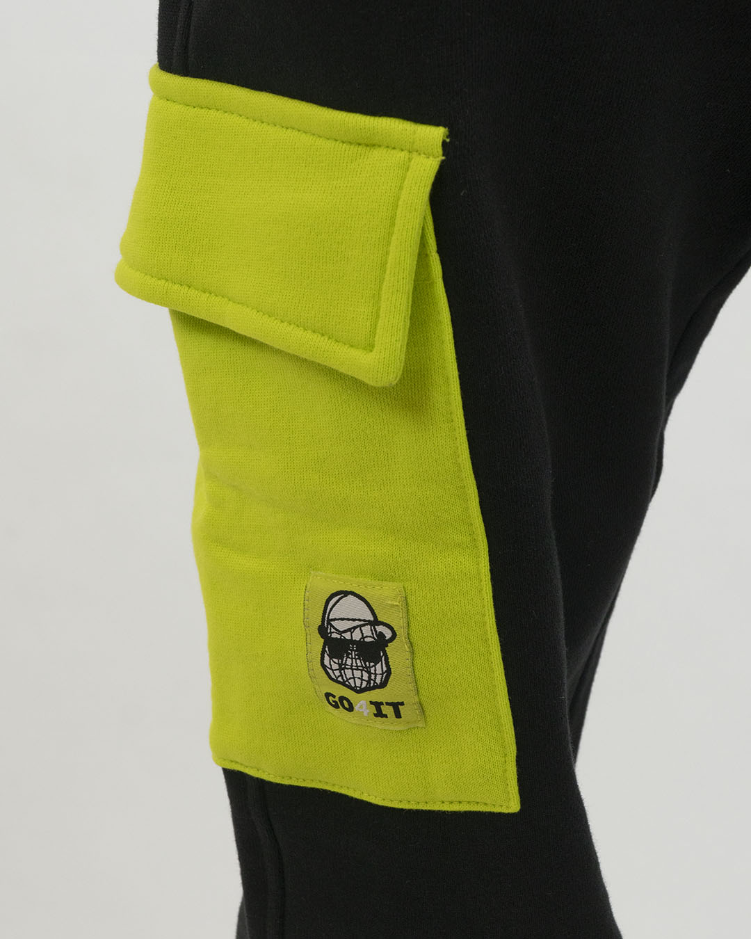 Pantaloni in cotone con tasche fluo I DO