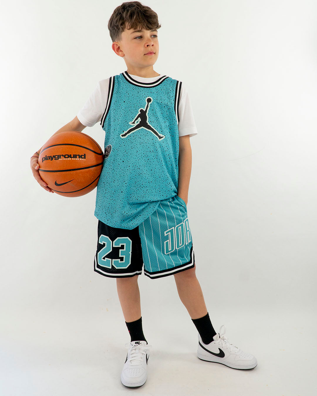 Pantaloncino tipo basket bicolor JORDAN