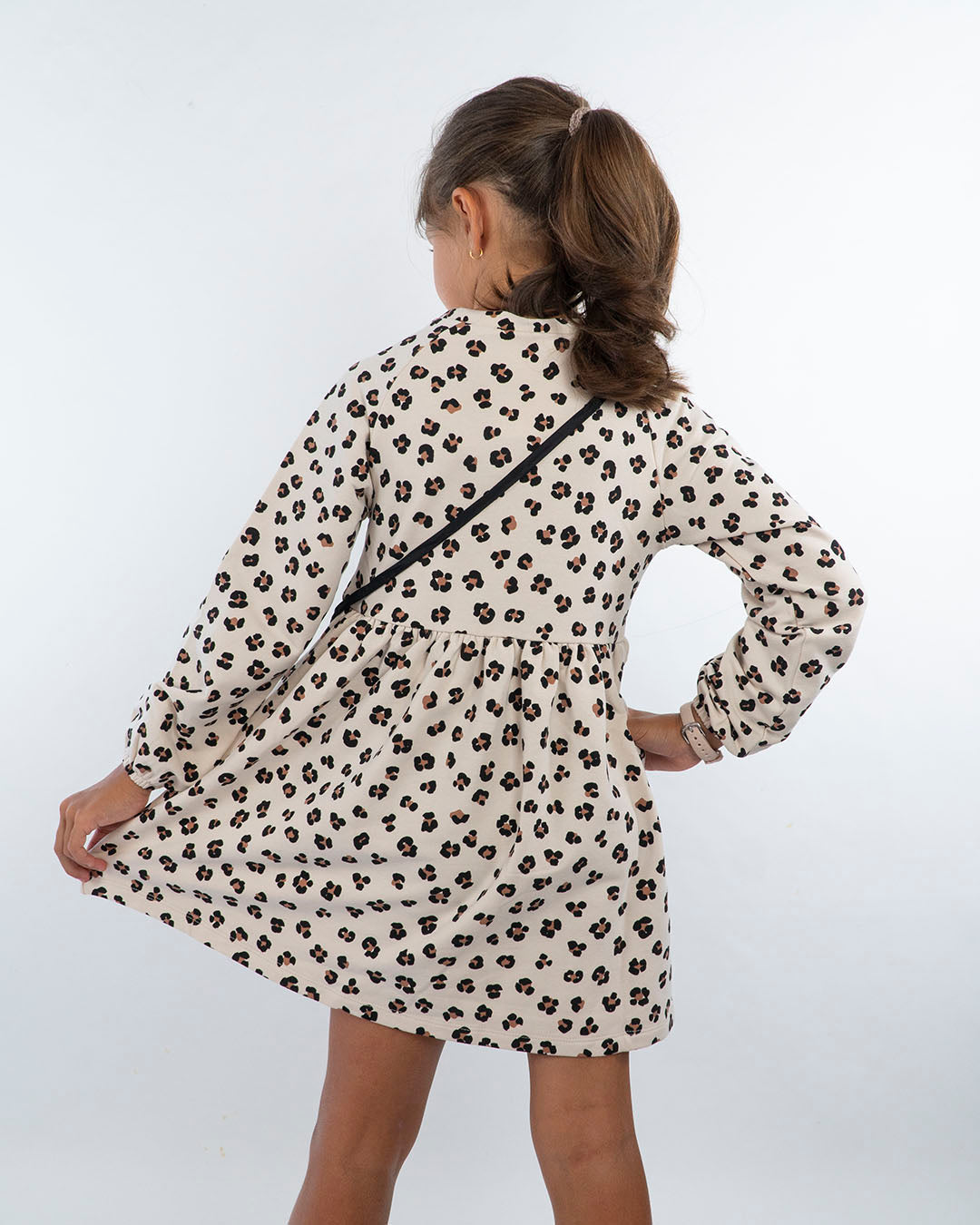 Abito in felpa a fiorellini con borsetta MAYORAL