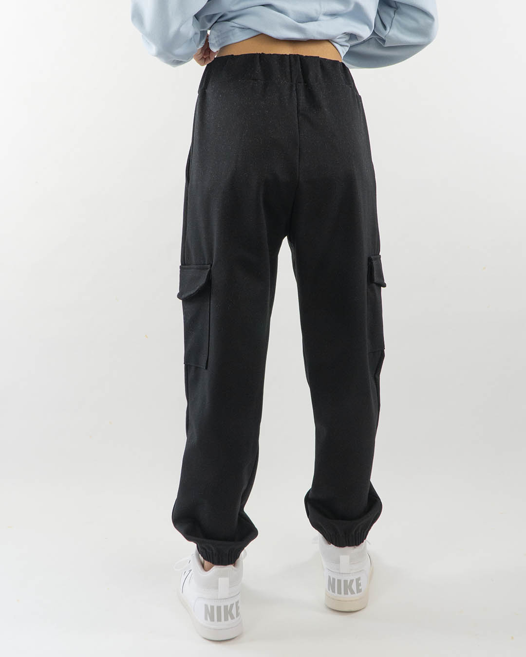 Pantaloni cargo in tessuto elasticizzato