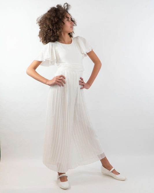 Tuta plissè con manica a retina  ABEL & LULA