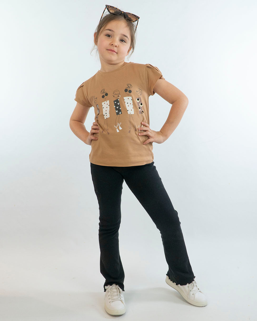 T-shirt larga manica corta con pailettes MAYORAL