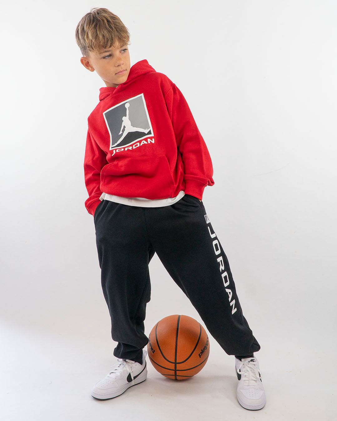 Felpa a peso medio con logo quadrato JORDAN