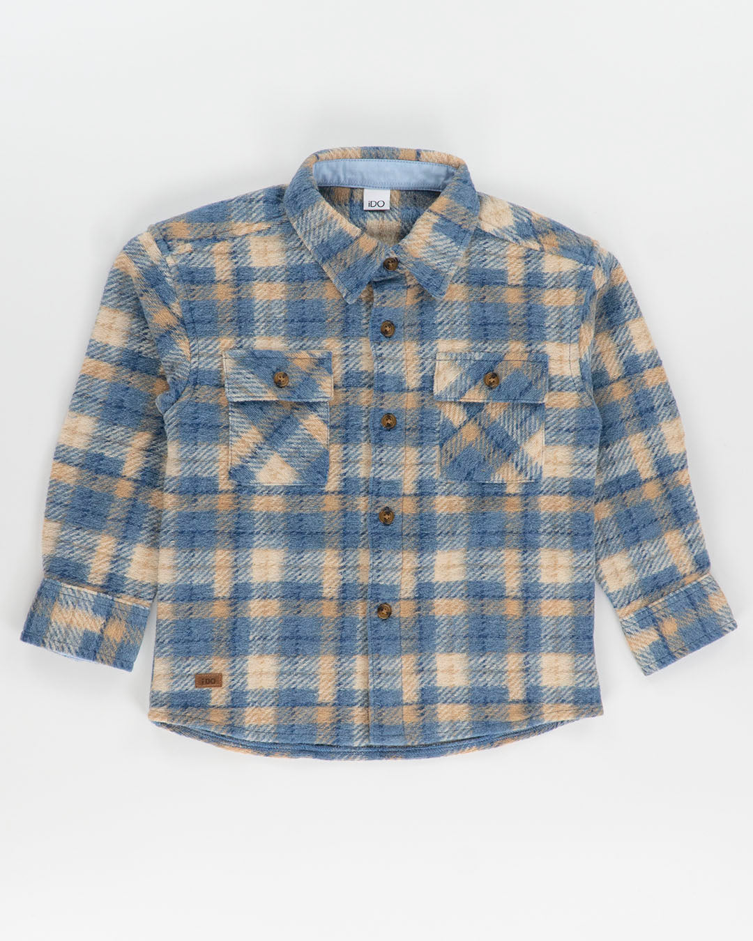 Camicia felpata a quadri con tasche I DO