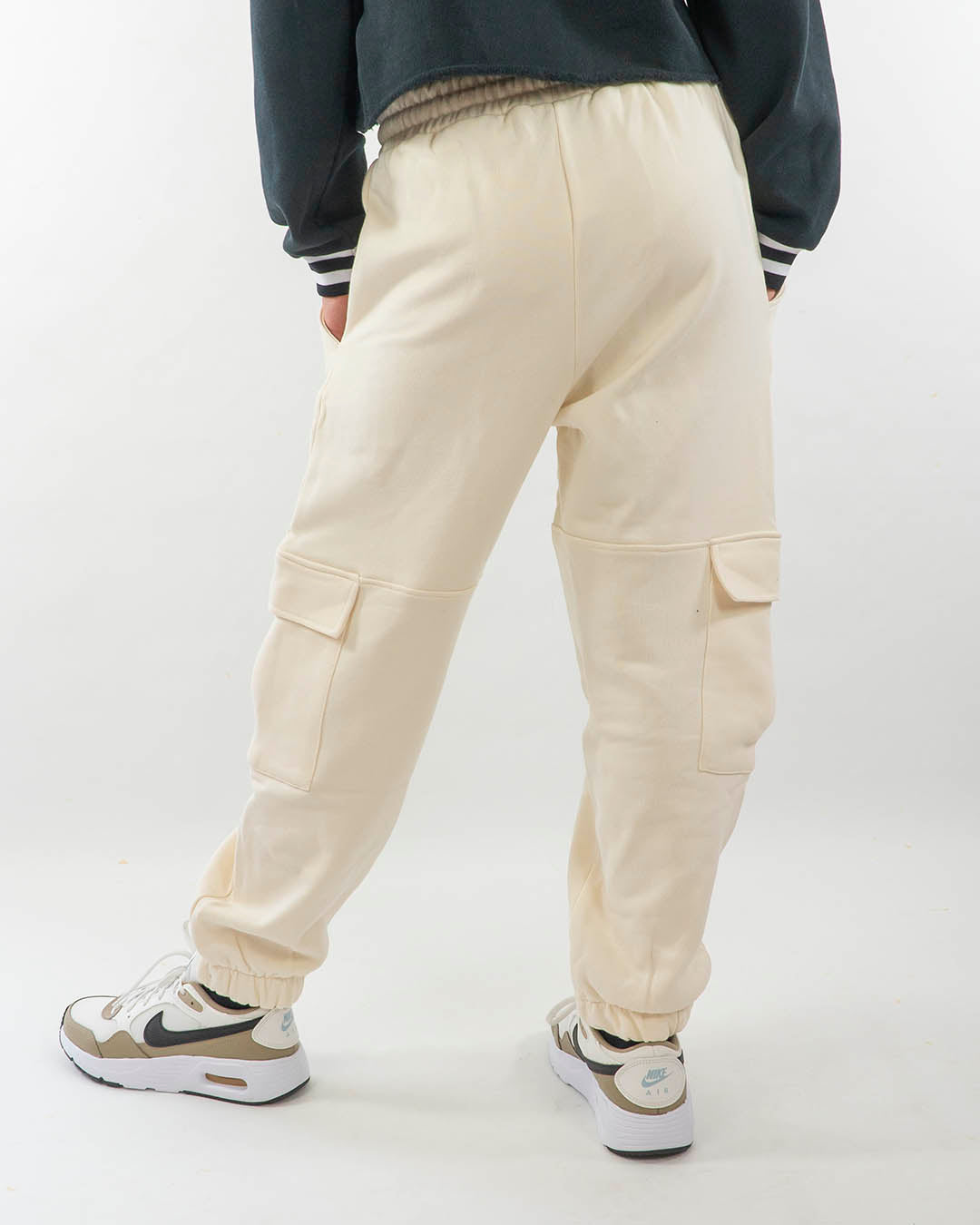 Pantalone cargo in felpa con stampa