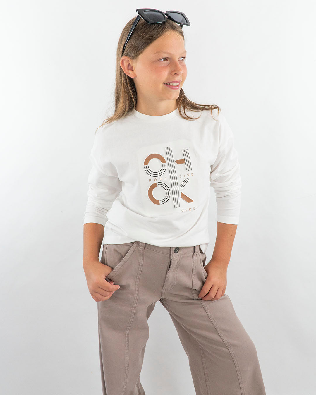 T-shirt manica lunga con stampa in rilievo MAYORAL