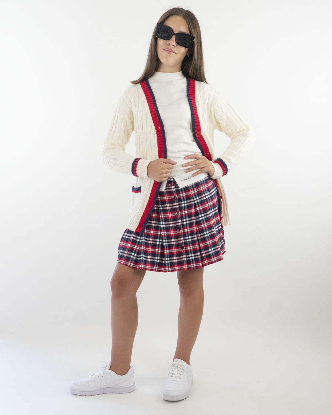 Cardigan lungo a trecce stile college I DO