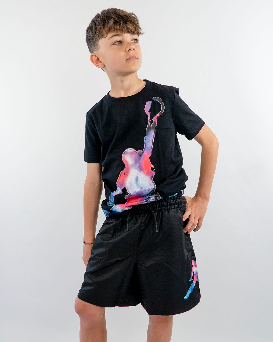 Pantaloncini in tessuto con stampa multicoloJORDAN