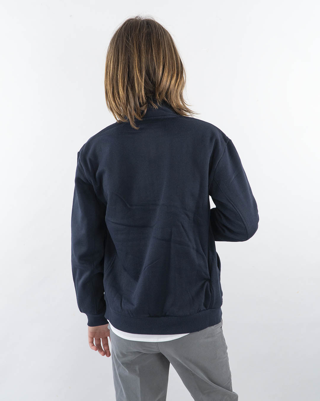 Felpa con zip e tasche