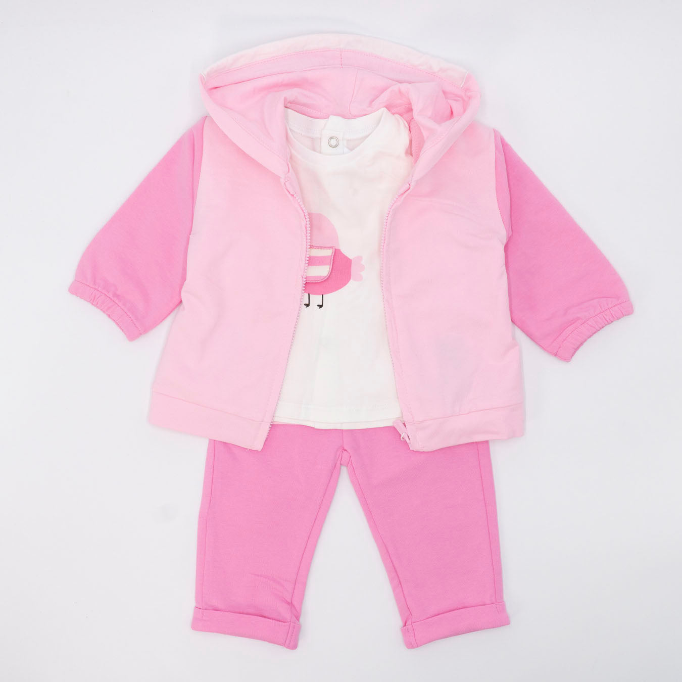 Tuta 3 pz. in cotone con uccellino MAYORAL