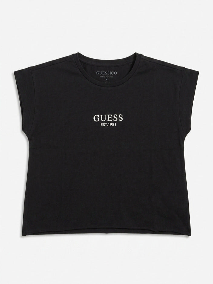 T-shirt con logo ricamato J4BI34J1314-JBLK GUESS