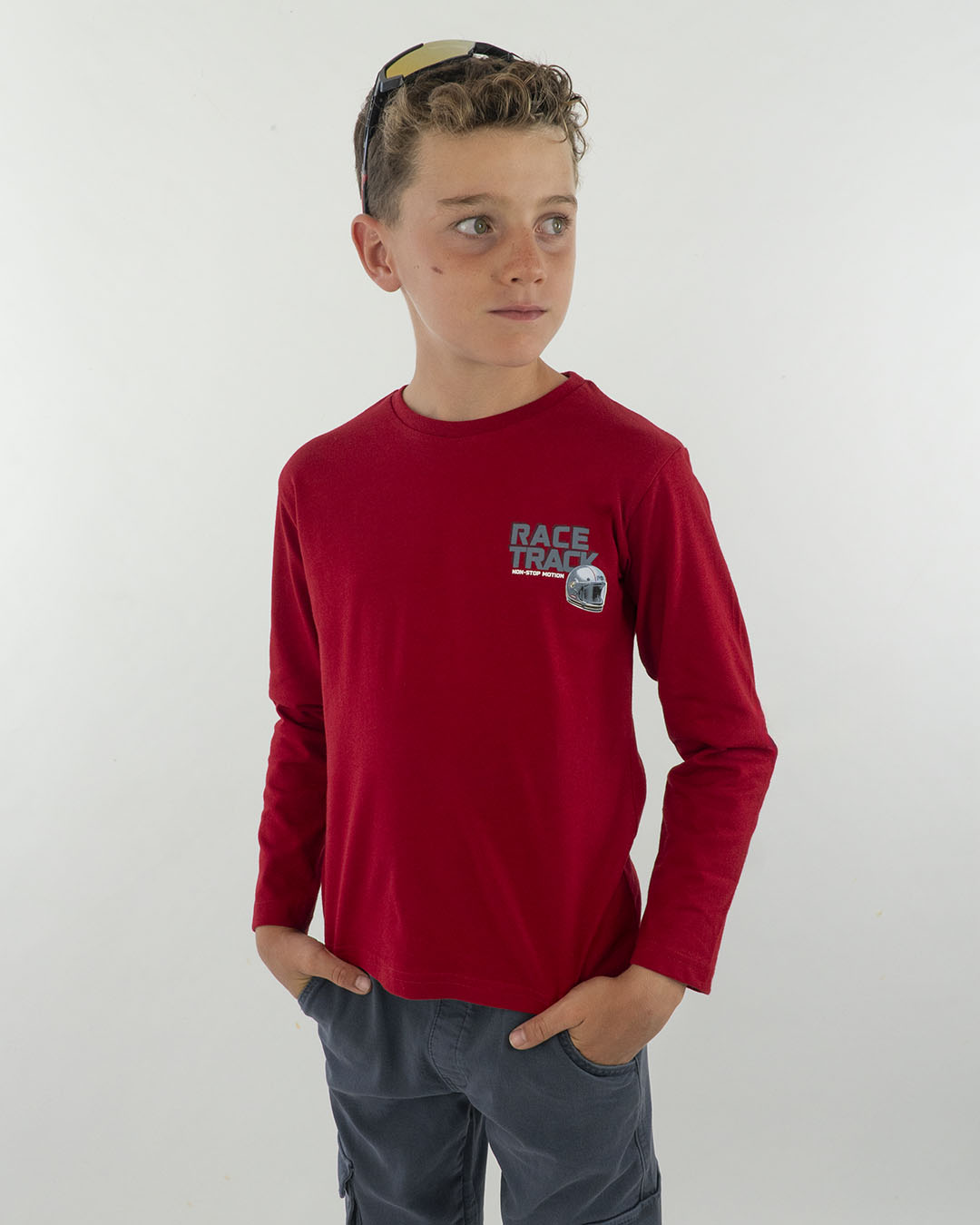 T-shirt race track con casco integrale MAYORAL