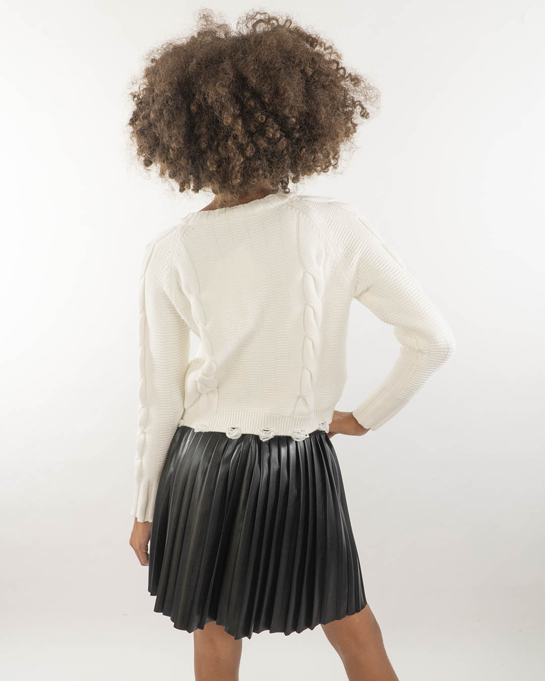 Gonna a pieghe in ecopelle plissè KOCCA