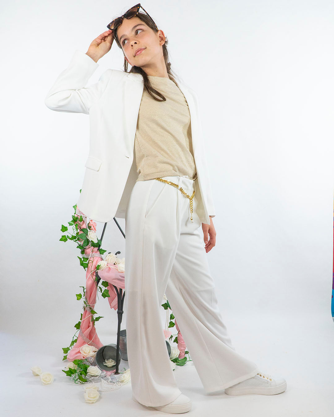 T-shirt elasticizzata dorata I DO