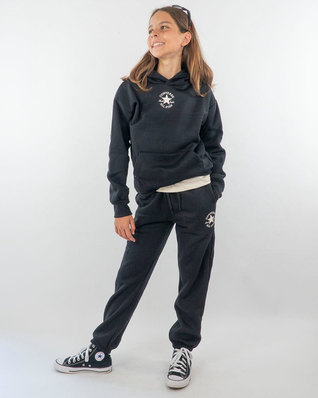 Felpa chiusa con cappuccio basica CONVERSE