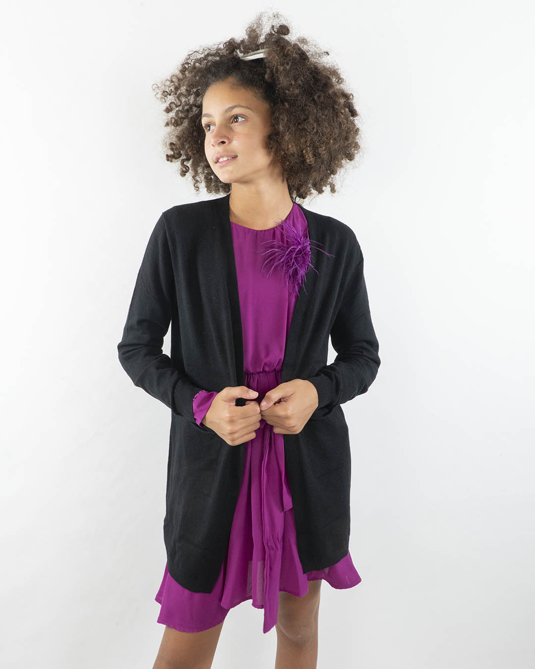 Cardigan lungo aperto