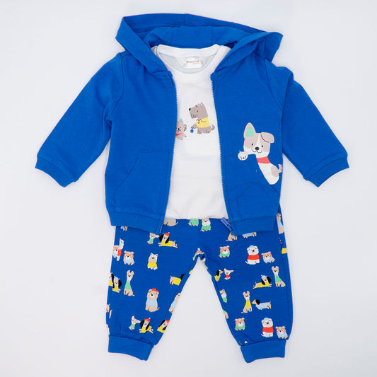 Tuta 3 pz. con stampa cagnolino MAYORAL