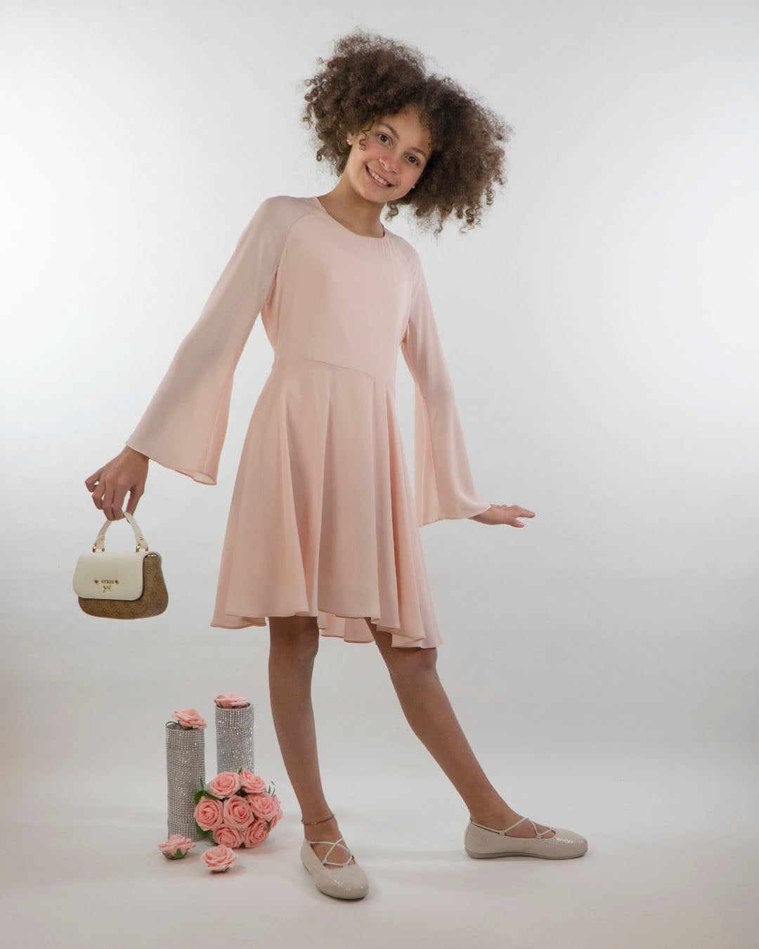 Abito manica lunga con laccetto in cintura KOCCA