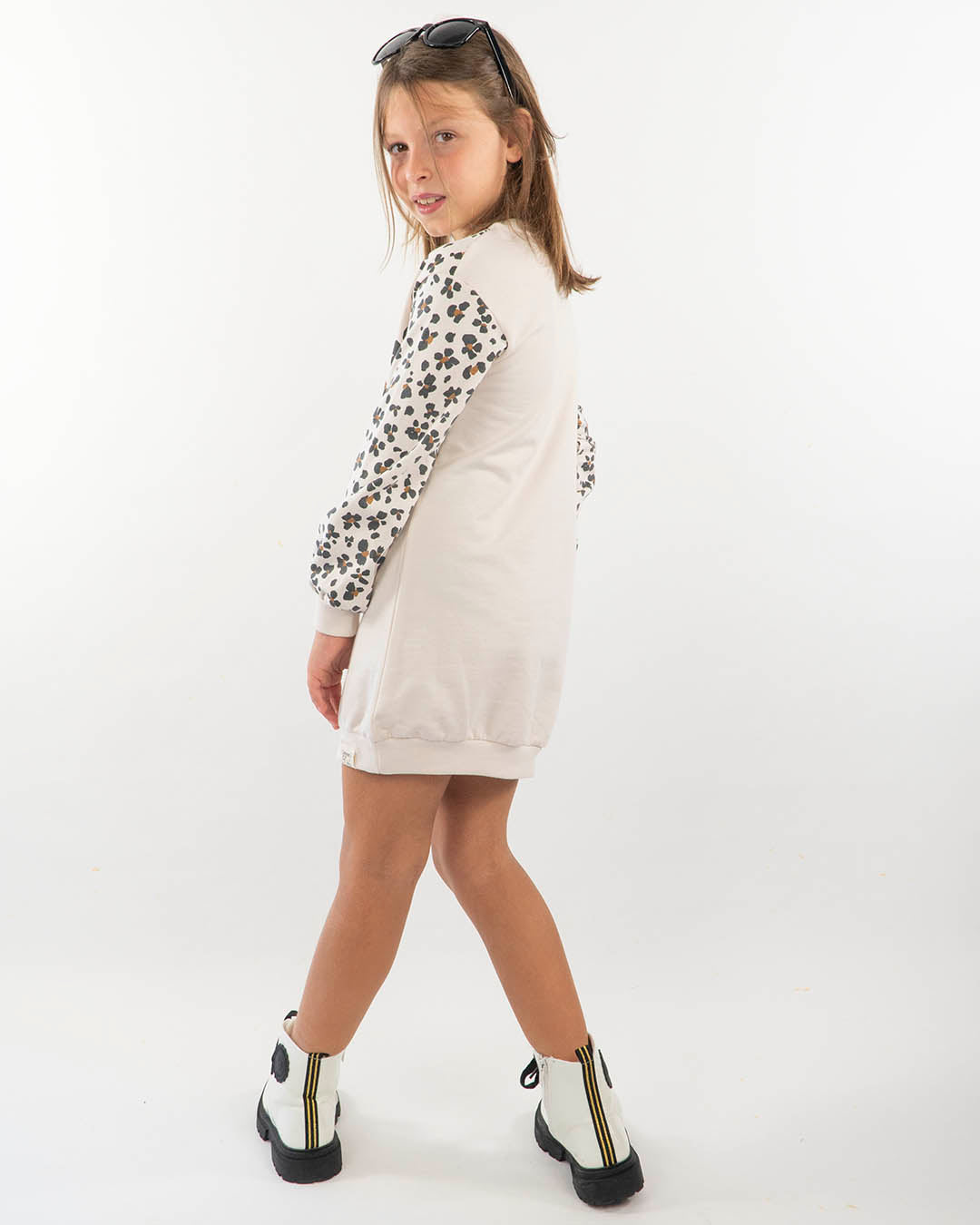 Vestito manica lunga stampato