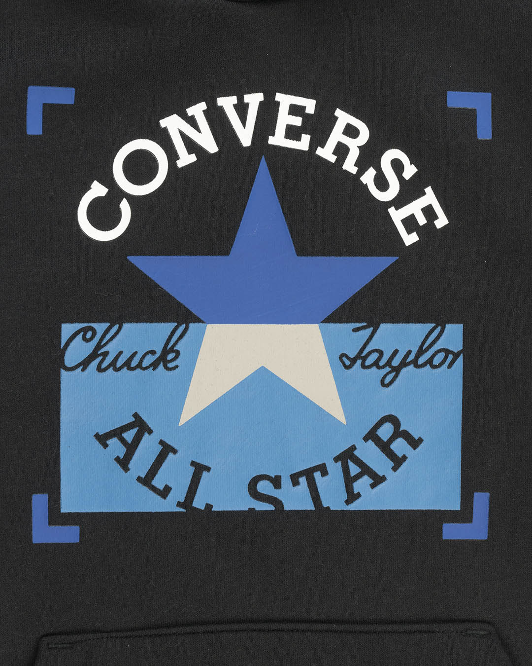 Felpa in cotone felpato con stella bicolorCONVERSE