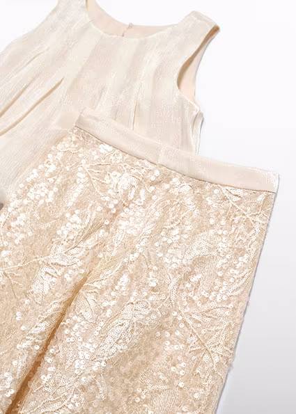 Completo 2 pz.con pizzo e pailettes ABEL & LULA