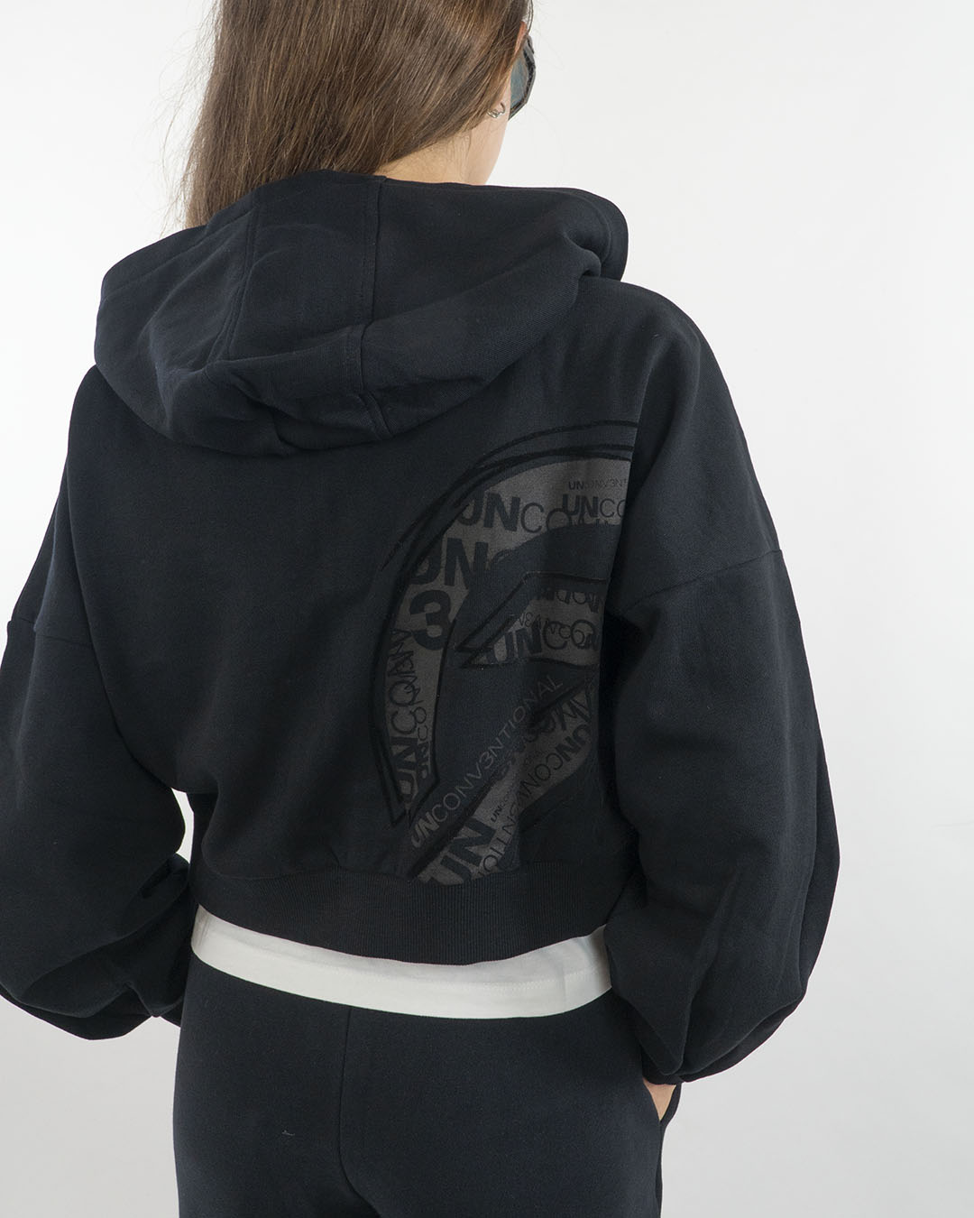 Felpa aperta a peso medio con stampa dietro MELBY