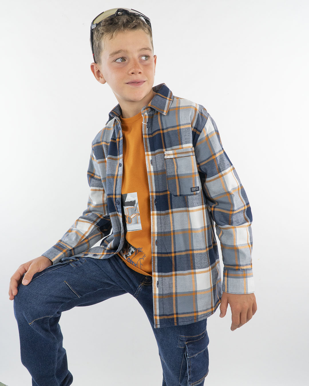 Camicia a quadri foderata in cotone MAYORAL