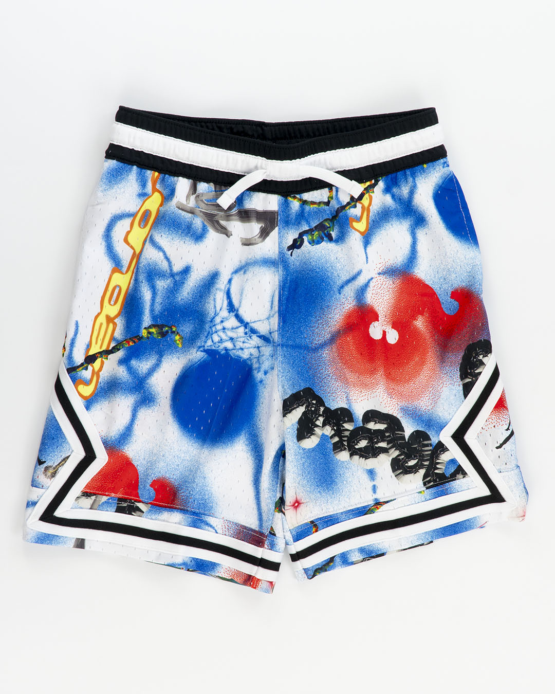 Pantaloncino tipo basket a fantasia bluette JORDAN