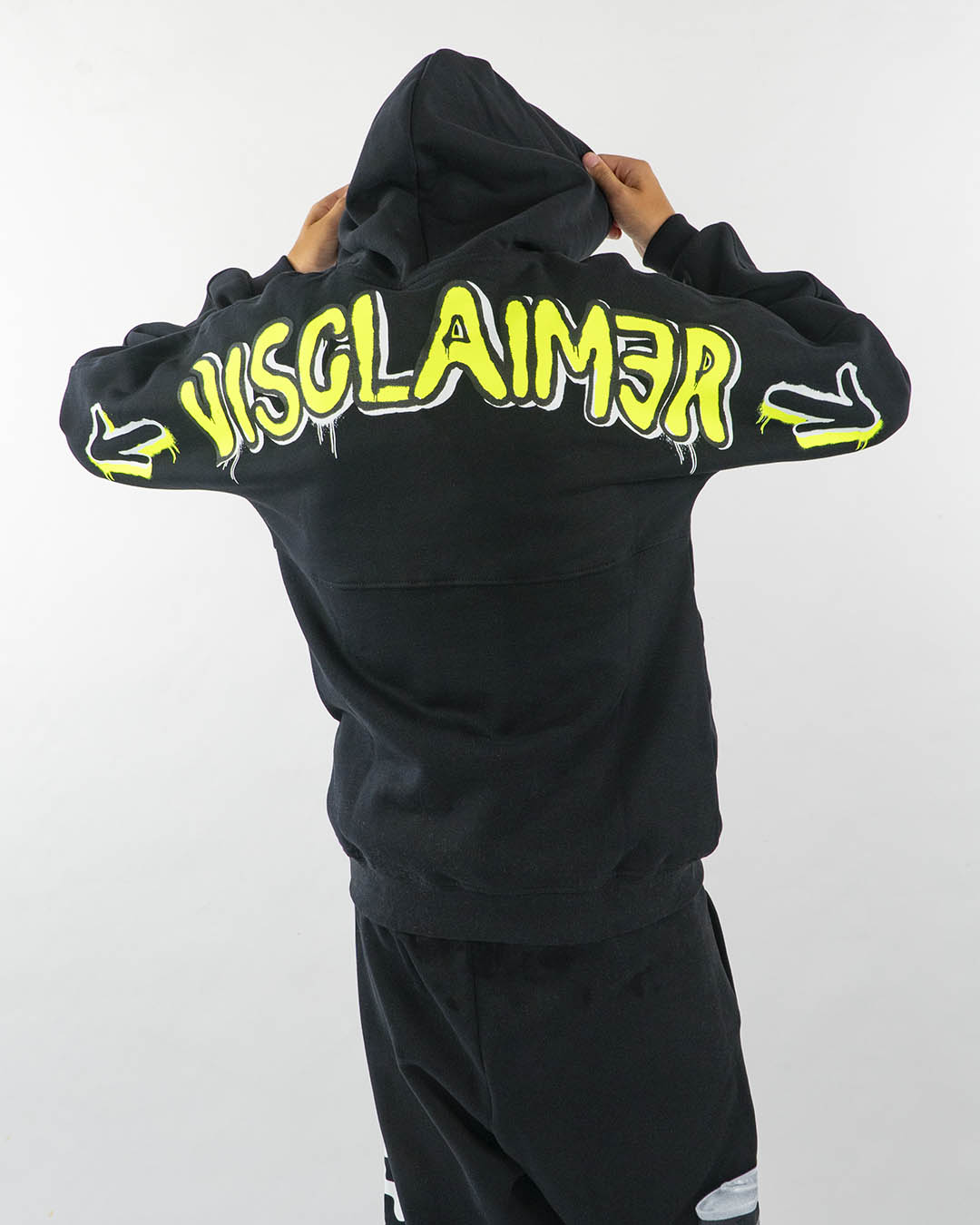 Felpa in cotone felpato chiusa DISCLAIMER