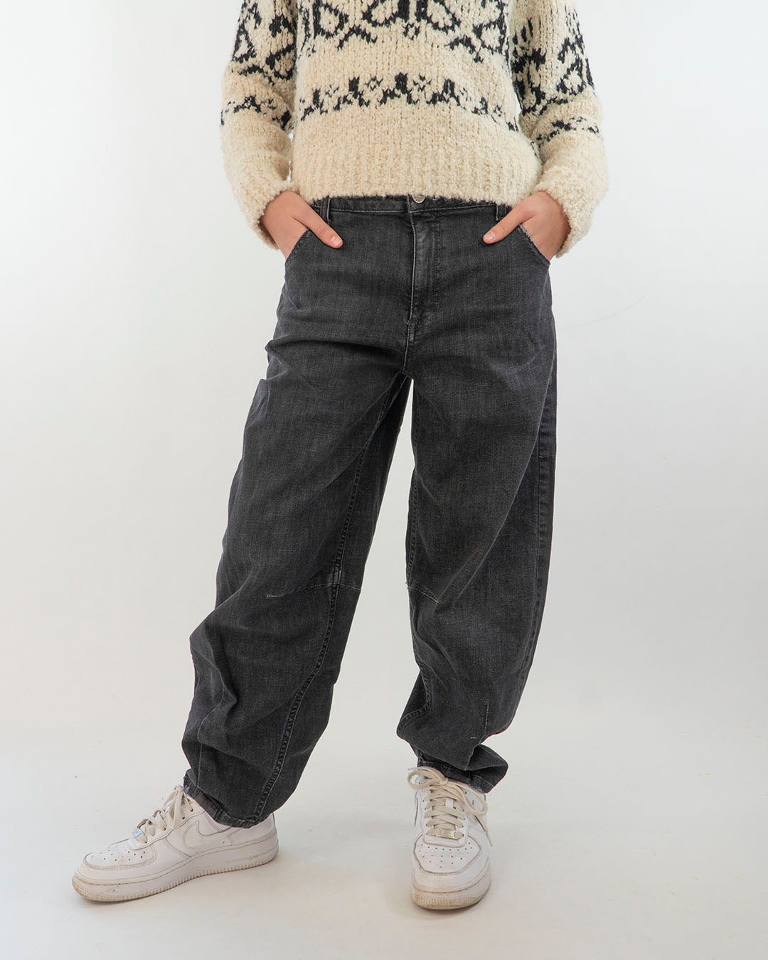 Jeans elasticizzato a paracadute Please